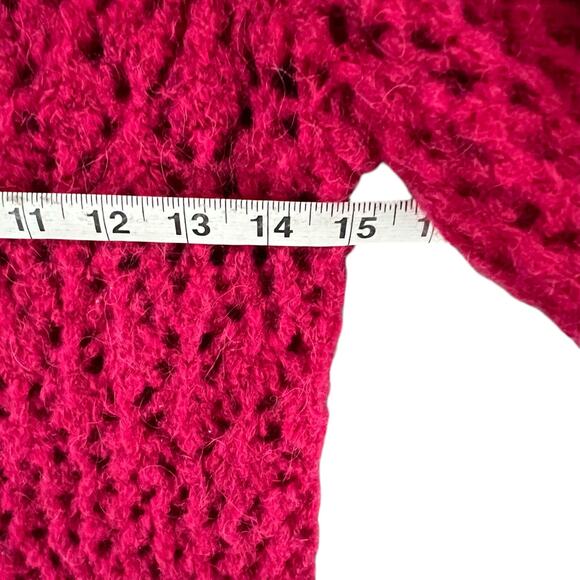 Joie Vara Sweater Womens XS Wool Alpaca Blend Open Knit Cardigan Button Up Soft - Picture 7 of 15